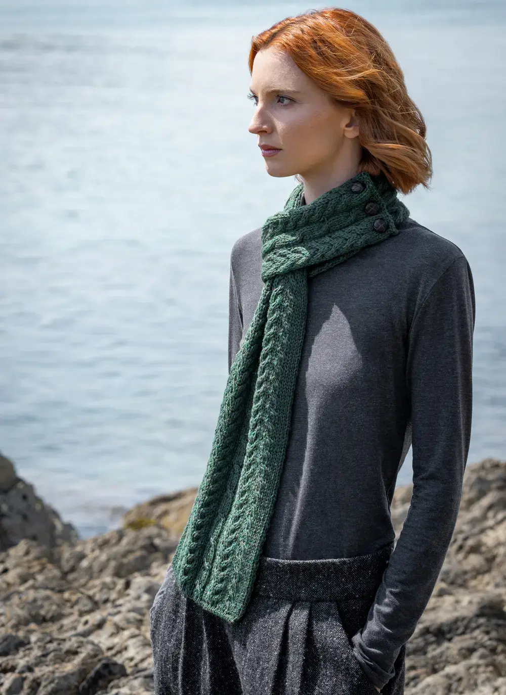 Merino Aran Loop Scarf